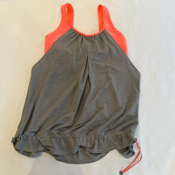 Lululemon Women's Gray Pink Run Times Tank Top Racerback Casual - Picture 1 of 9